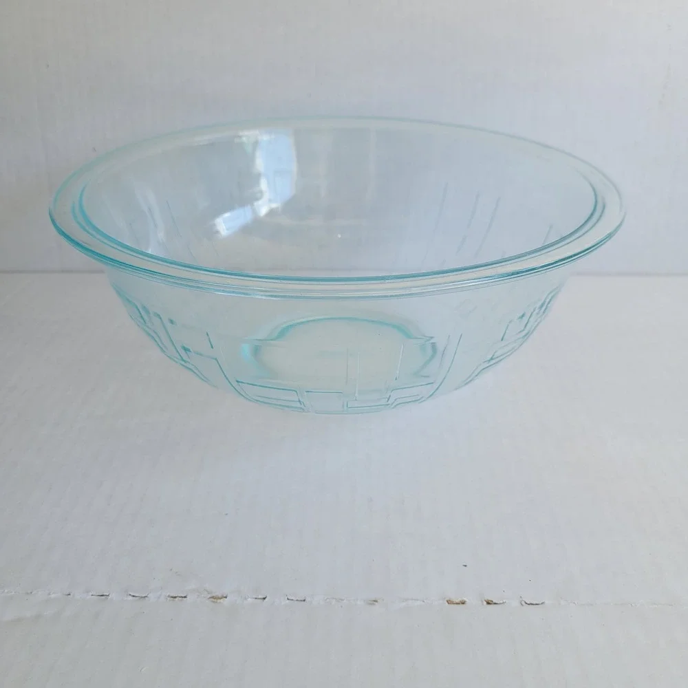 Pyrex Clear Tinted Block Brick 2.5 Qt Mixing Bowl and 1 Qt‎ Nesting Bowl 325 322